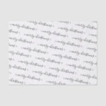 Christmas Elegant Black White Handwritten Custom Tissue Paper<br><div class="desc">This design was created through digital art. It may be personalised by clicking the customise button and changing the colour, adding a name, initials or your favourite words. Contact me at colorflowcreations@gmail.com if you with to have this design on another product. Purchase my original abstract acrylic painting for sale at...</div>