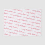 Christmas Elegant Black White Handwritten Custom Tissue Paper<br><div class="desc">This design was created through digital art. It may be personalised by clicking the customise button and changing the colour, adding a name, initials or your favourite words. Contact me at colorflowcreations@gmail.com if you with to have this design on another product. Purchase my original abstract acrylic painting for sale at...</div>