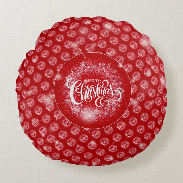 Christmas Elegant Gift Round Cushion (Front)
