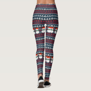 Christmas Elegant Knit Pattern Leggings