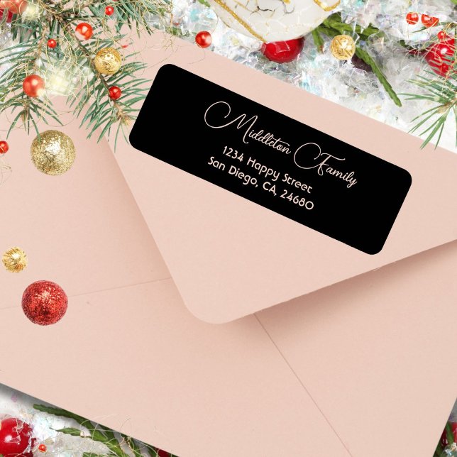 Christmas Elegant Seasonal Black White Label (Creator Uploaded)