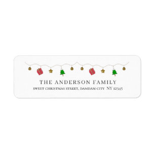 Christmas Elegant Simple Return Address