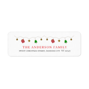 Christmas Elegant Simple Return Address