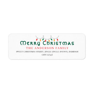 Christmas Elegant Simple Return Address