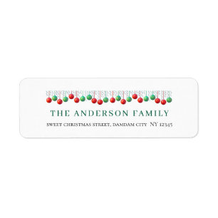 Christmas Elegant Simple Return Address