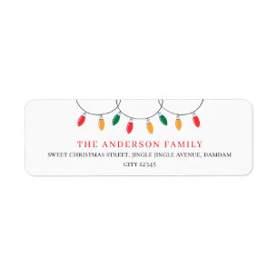 Christmas Elegant Simple Return Address