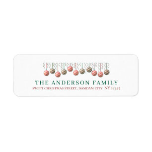 Christmas Elegant Simple Return Address