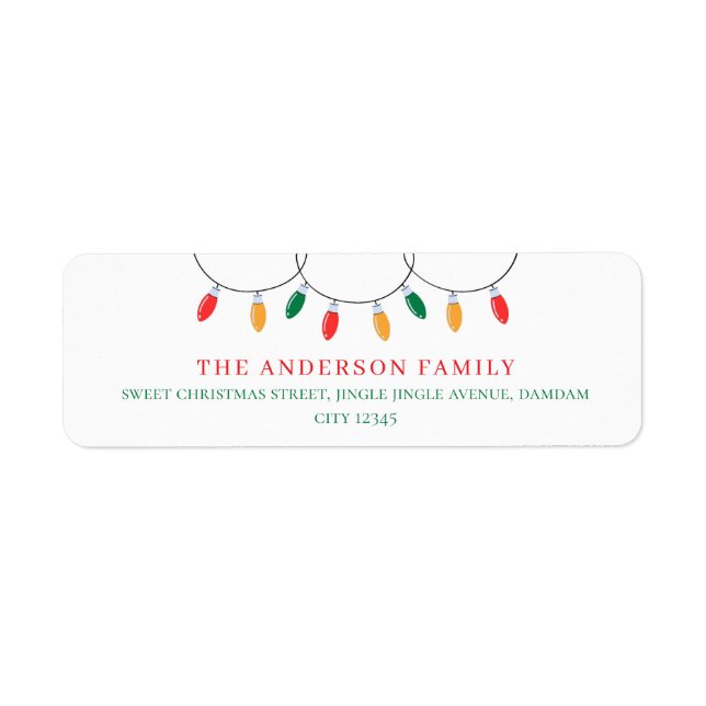 Christmas Elegant Simple Return Address (Front)