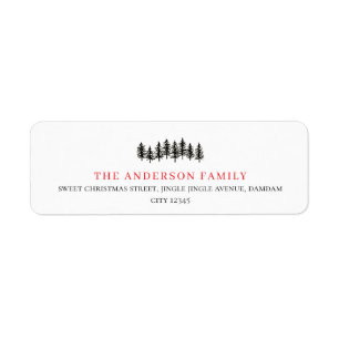 Christmas Elegant Simple Return Address