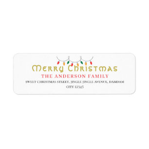 Christmas Elegant Simple Return Address