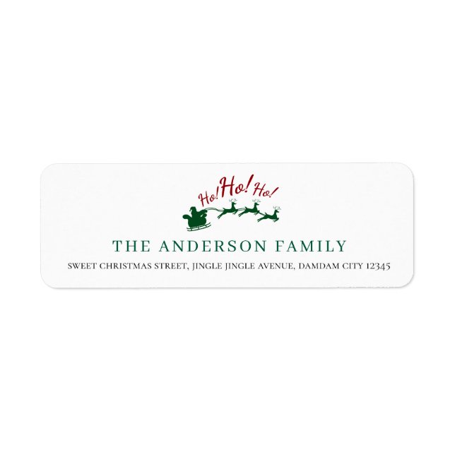 Christmas Elegant Simple Return Address (Front)