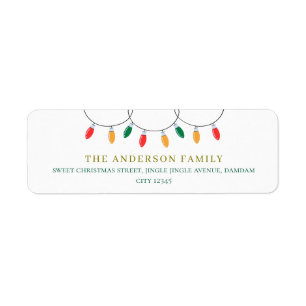 Christmas Elegant Simple Return Address