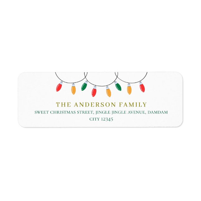 Christmas Elegant Simple Return Address (Front)