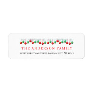 Christmas Elegant Simple Return Address