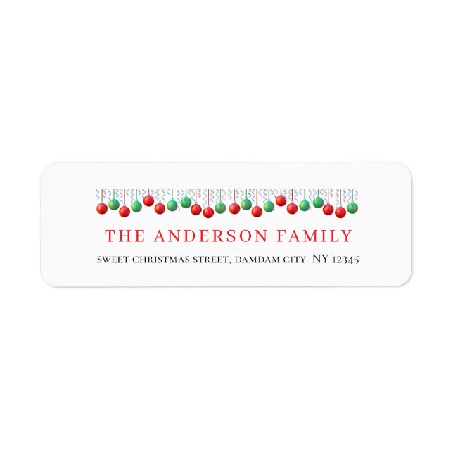 Christmas Elegant Simple Return Address (Front)