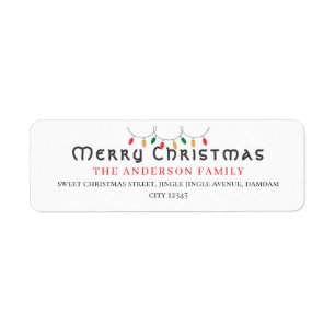 Christmas Elegant Simple Return Address
