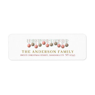 Christmas Elegant Simple Return Address