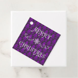 Christmas Elegant, Victorian Damask Personalised Favour Tags