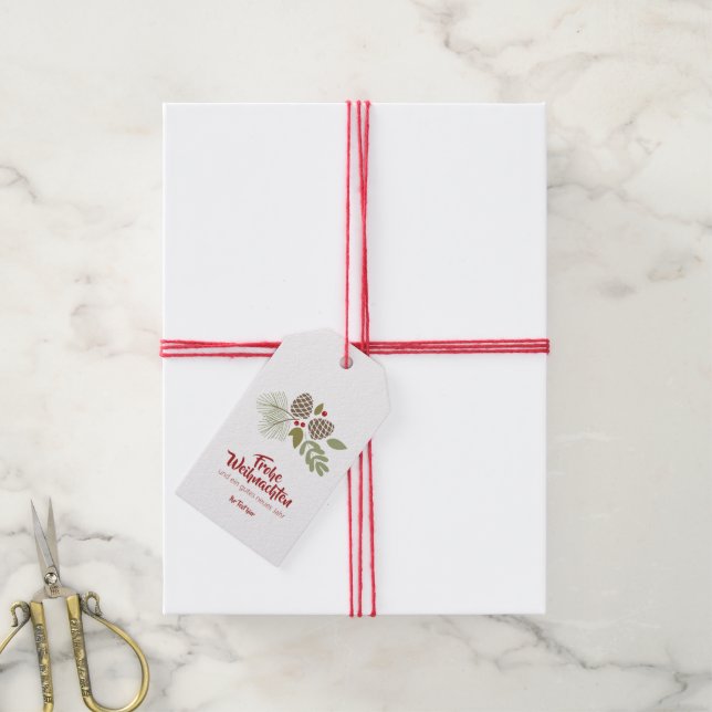 Christmas, elegant, winter. gift tags (With Twine)