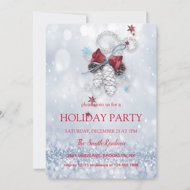 Christmas   Elegantly Chic Invitation (Front)