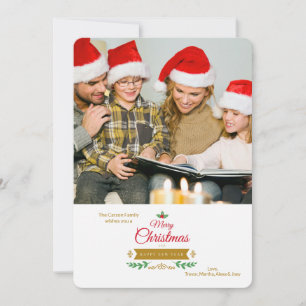 Christmas Element 1 Photo Holiday Card