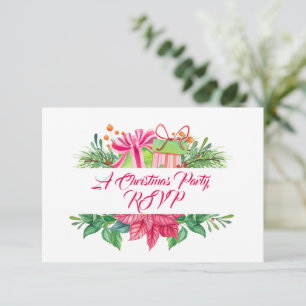 Christmas Elements Christmas Party RSVP Card