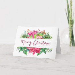 Christmas Elements Merry Christmas Holiday Card