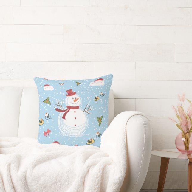Christmas Elements Snowman Cushion (Couch)