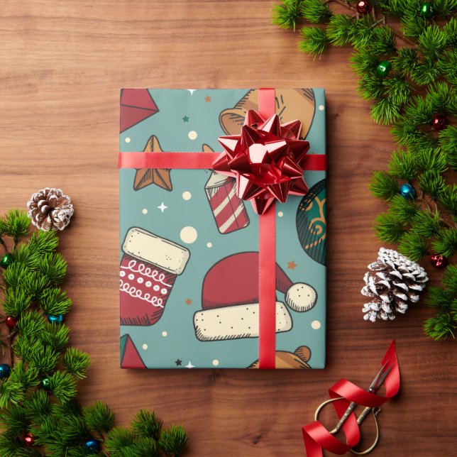 Christmas Elements  Wrapping Paper (Holiday Gift)