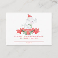 Christmas Elephant | Baby Shower Diaper Raffle 
