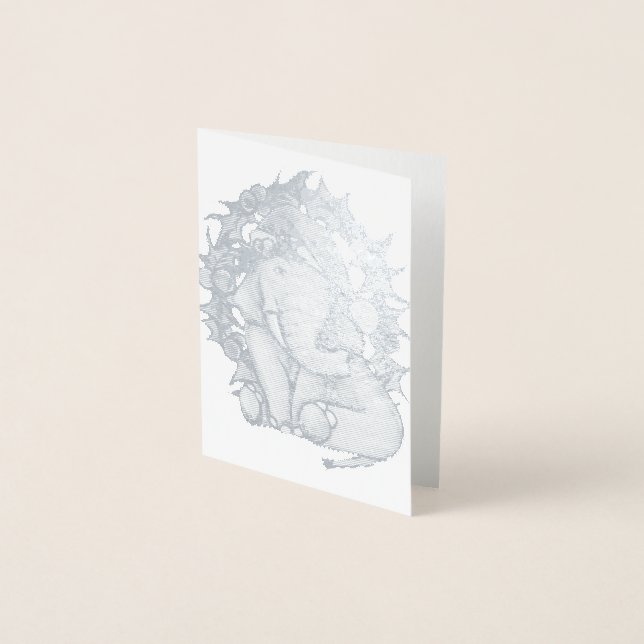 Christmas Elephant Foil Card (Front)