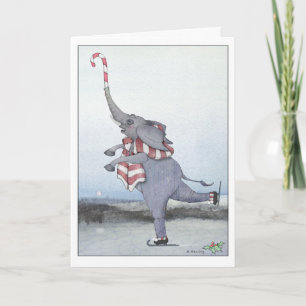Christmas Elephant Holiday Card