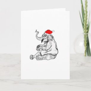 Christmas Elephant Holiday Card