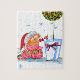 Christmas Elephant Jigsaw Puzzle
