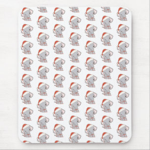 Christmas Elephant Mouse Pad