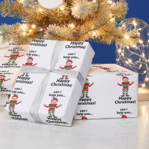 Christmas Elf Can I Help You Happy Christmas Elf Wrapping Paper