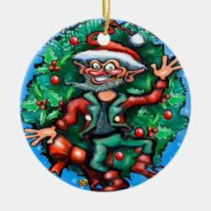 Christmas Elf Ceramic Tree Decoration
