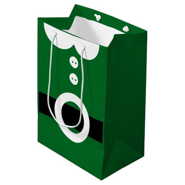 Christmas Elf Costume - Clean Christmas graphic Medium Gift Bag (Front Angled)