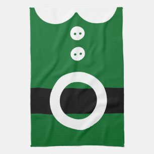 Christmas Elf Costume - Clean Christmas graphic Tea Towel