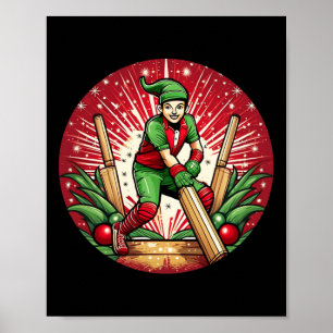 Christmas Elf Cricket  Poster