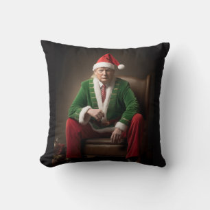 Christmas Elf Donald Trump Cushion