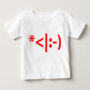 Christmas Elf Emoticon Xmas ASCII Text Art Baby T-Shirt