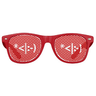 Christmas Elf Emoticon Xmas ASCII Text Art Retro Sunglasses