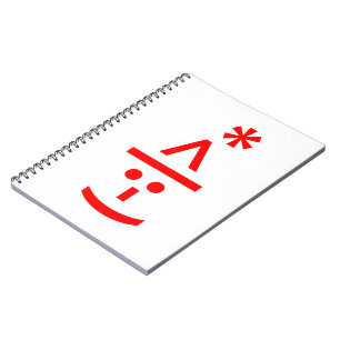 Christmas Elf Emoticon Xmas ASCII Text Art Spiral Notebook