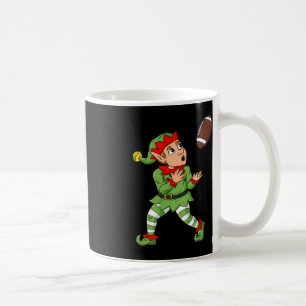 Christmas Elf Football Wide Receiver Boys Kids Fam Coffee Mug