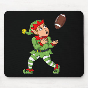 Christmas Elf Football Wide Receiver Boys Kids Fam Mouse Pad