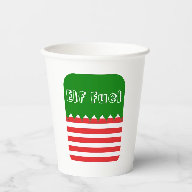 Christmas Elf Fuel  Paper Cups (Front)