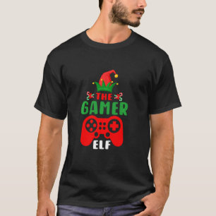 Christmas Elf Gamer Controller Boys Kids Teens Gam T-Shirt