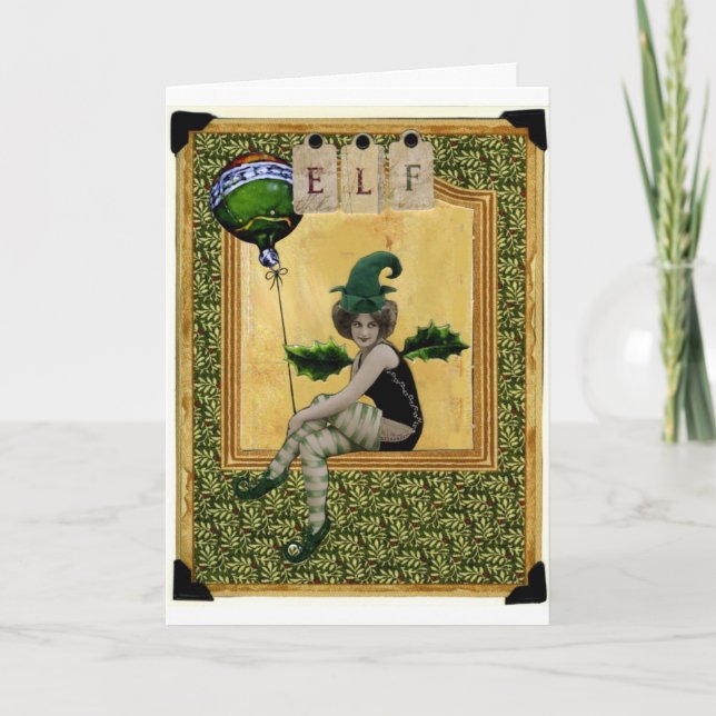 Christmas Elf Greeting Card (Front)