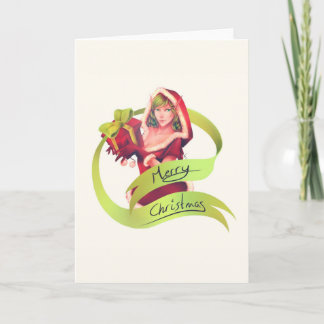 Christmas elf holiday card